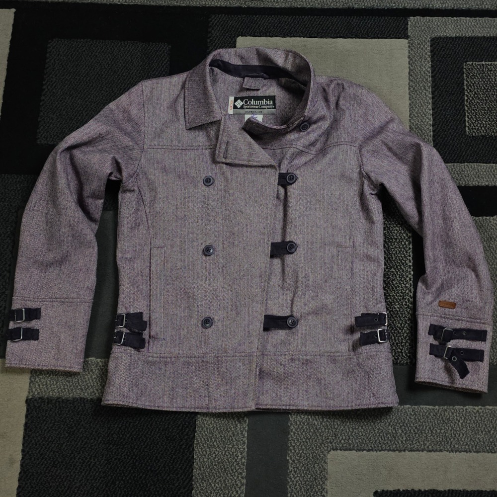 Columbia Herringbone Jacket Womens Medium Purple Excellent